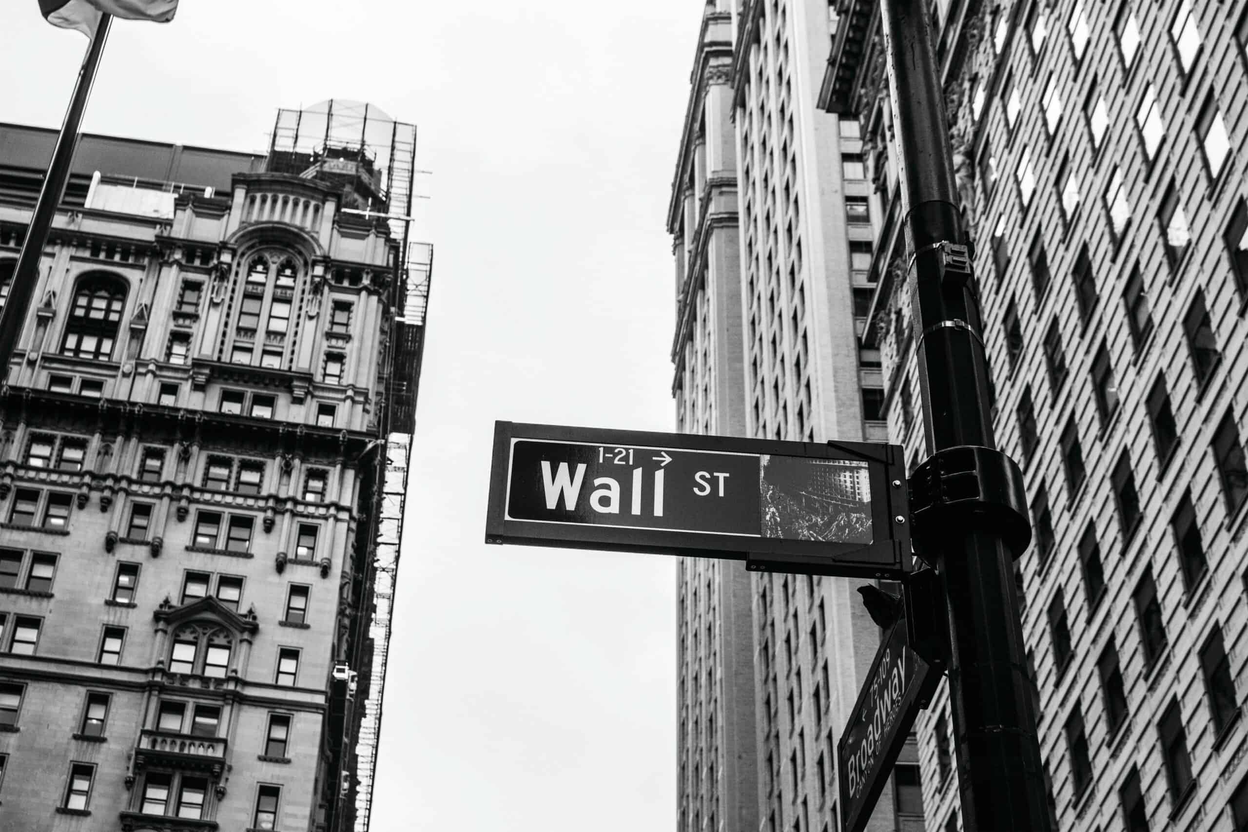 Wall street sign in New york City