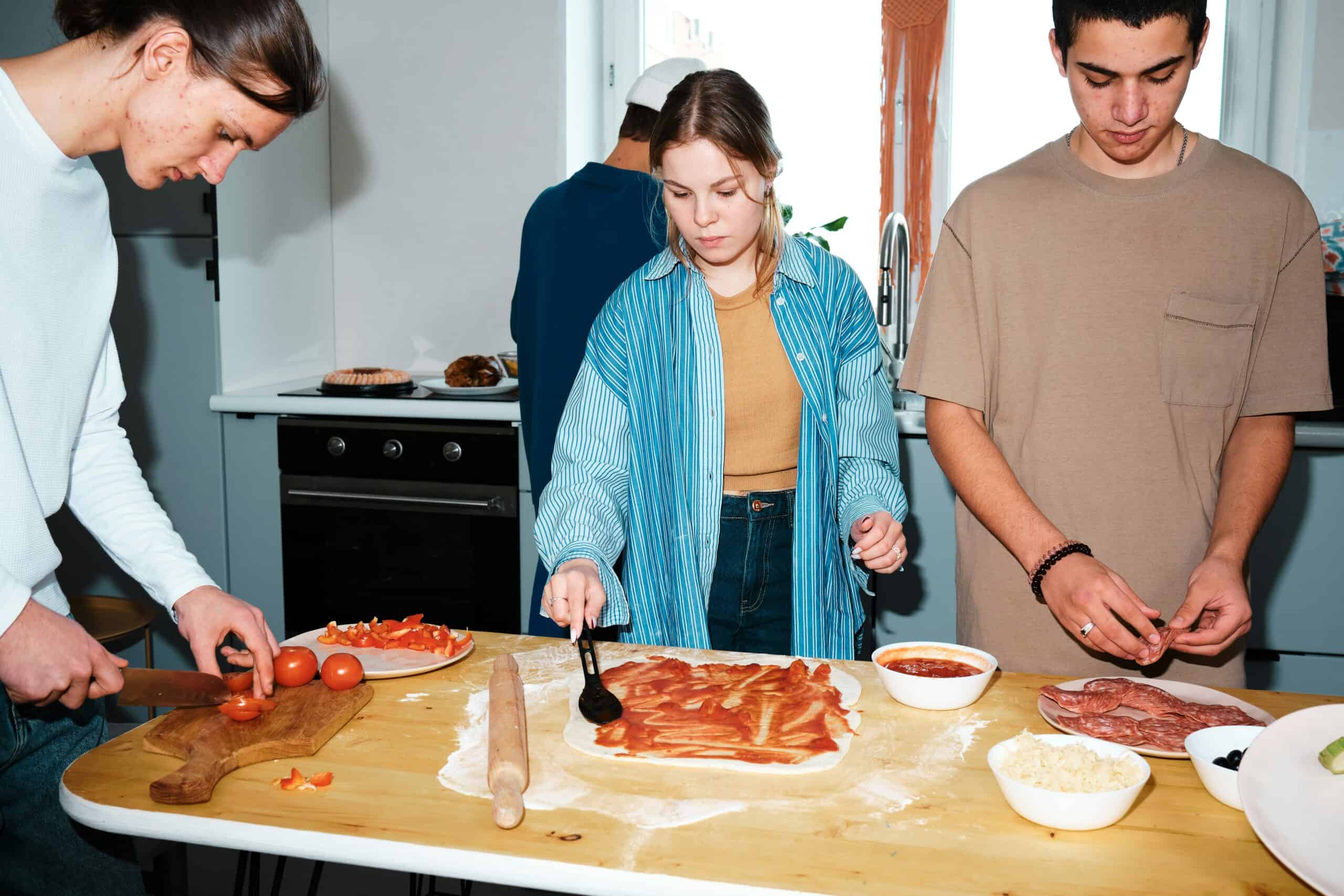 People cooking at home