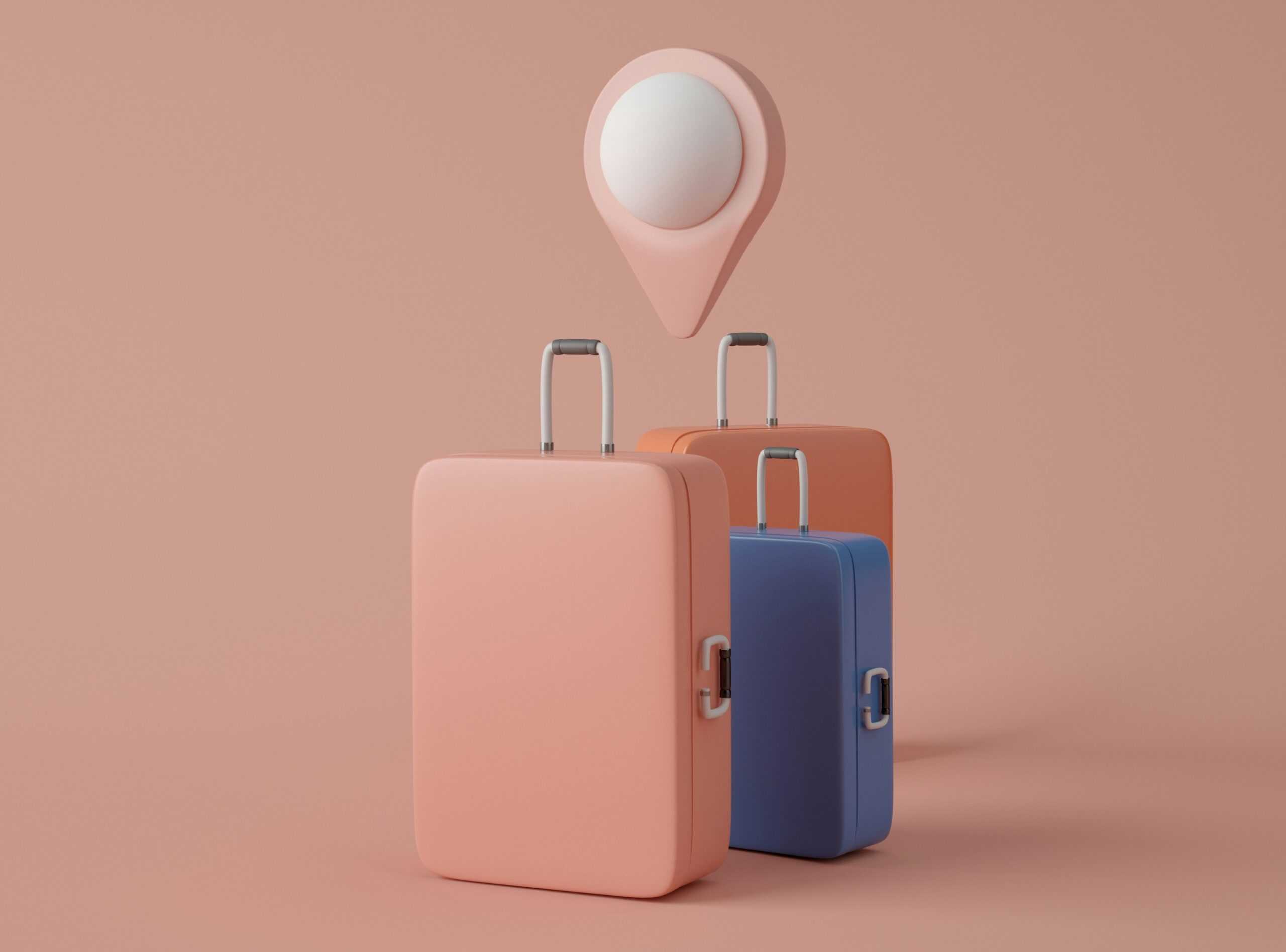 3D image of luggage