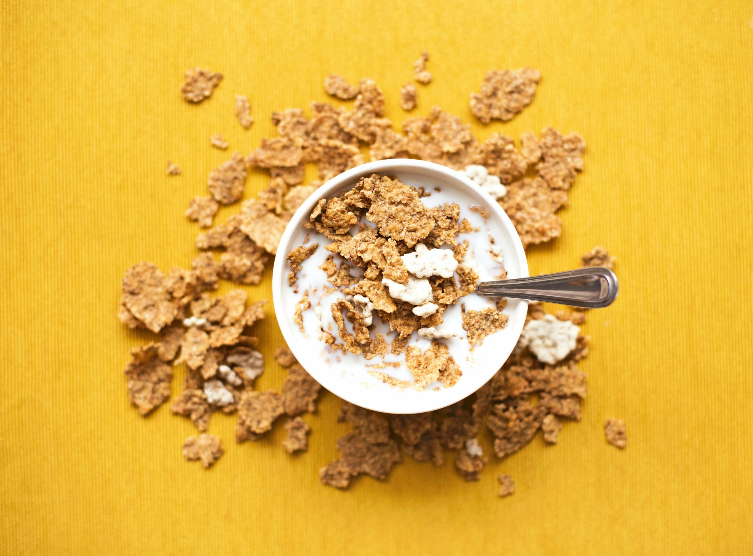 Bowl of cereal with milk